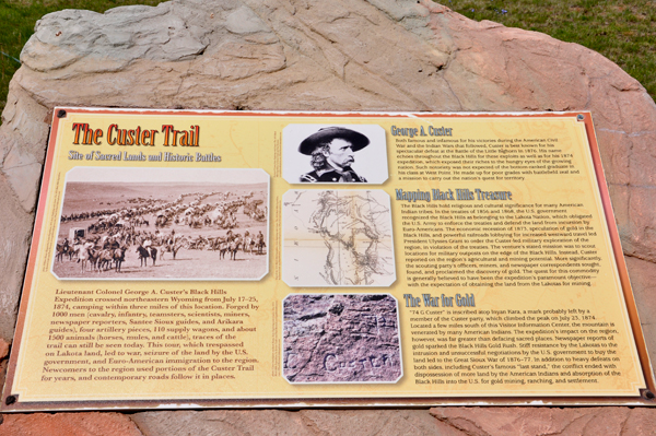 sign about The Custer Trail